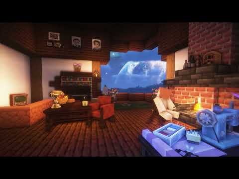 Minecraft Relaxing Music <strong>Room</strong> (+Fireplace ASMR) <strong>No</strong> Ads 광고없음