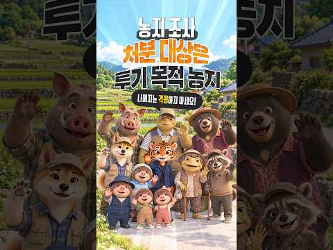 #농지_조사🌾투기는 가려내고, 농지 제도는 현실에 맞게