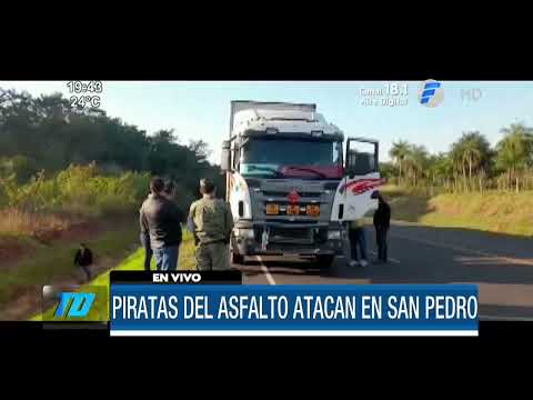 Piratas del asfalto atacaron a un camión en San Pedro