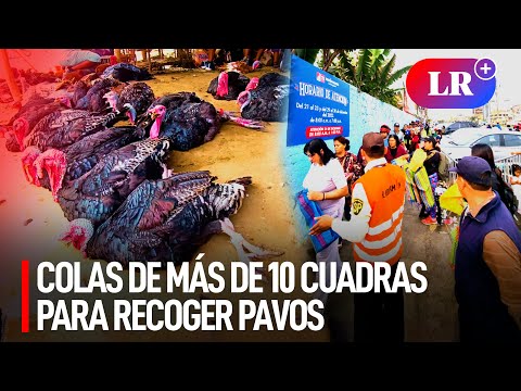 Más de 10 CUADRAS: hacen LARGAS COLAS desde la MADRUGADA para RECOGER el PAVO para NOCHE BUENA | #LR