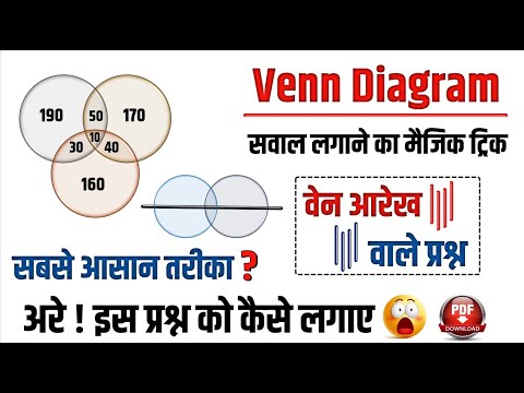 19. Math Venn Diagram | Ven Arekh | Venn Diagram Based Question | वेन आरेख आधारित प्रश्न | Study91