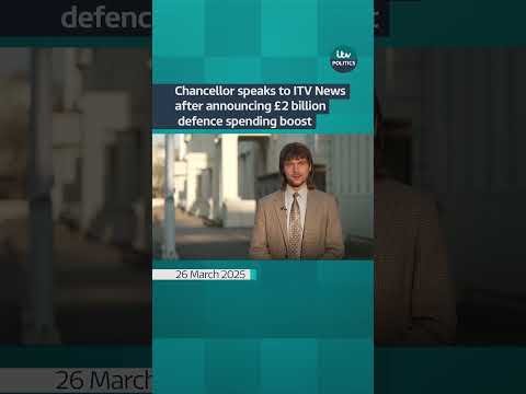 Chancellor speaks to ITV News after announcing £2 billion defence spending boost ITV News