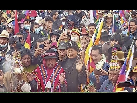 El MAS inicia su marcha desde Caracollo con Arce, Choquehuanca y Morales a la cabeza