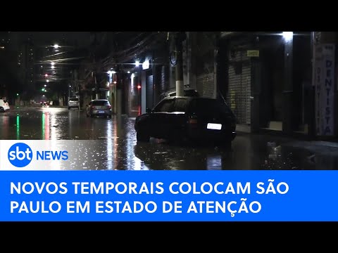 São Paulo entra em estado de atenção após 3º dia seguido de temporais | #SBTNewsnaTV (11/01/24)