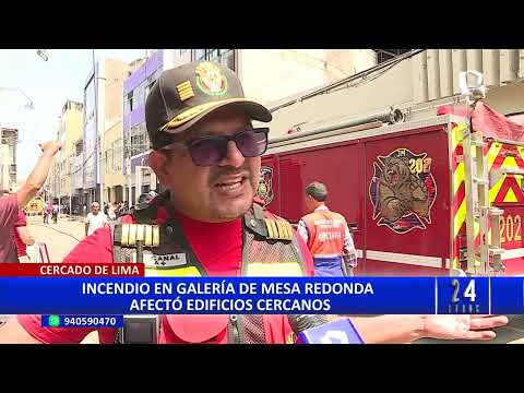 Centro de Lima: clausuran galería que se incendió en Mesa Redonda
