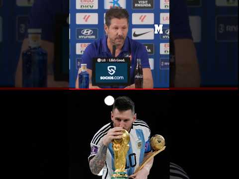 Simeone se emociona al hablar de Messi: "Doy las gracias por lo que nos enseñó" #shorts
