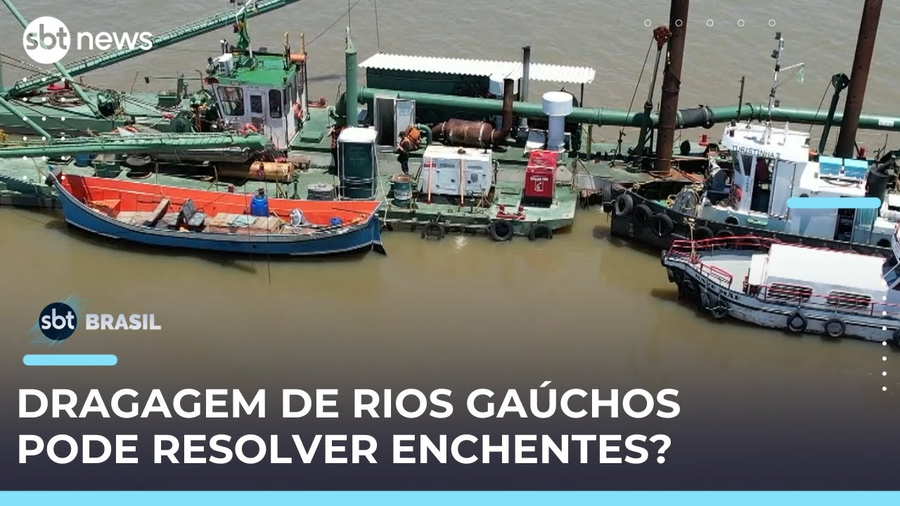 Municípios do RS apostam na dragagem de rios para prevenir novas enchentes e tragédias | SBTBrasil