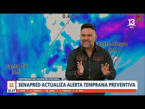 Continúan las lluvias en Atacama: Senapred actualiza alerta temprana preventiva
