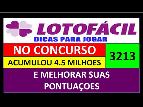 LOTOFACIL ACUMULADA 4.5 MILHOES CONCURSO 3213