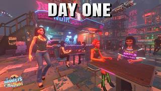 Day 1 in this Brilliant NEW Cyberpunk City Life Sim - Nivalis Nights Gameplay