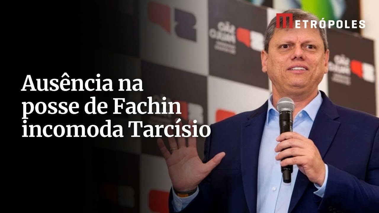 O incômodo de Tarcísio com críticas por faltar à posse de Fachin