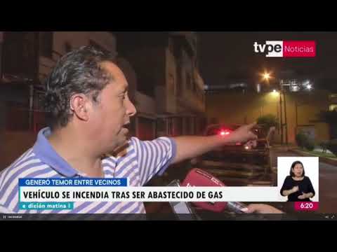 Cercado de Lima: vehículo explota tras ser abastecido de gas