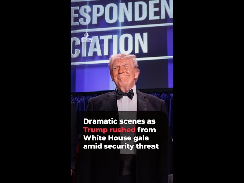 Dramatic scenes as Trump rushed from White House gala
