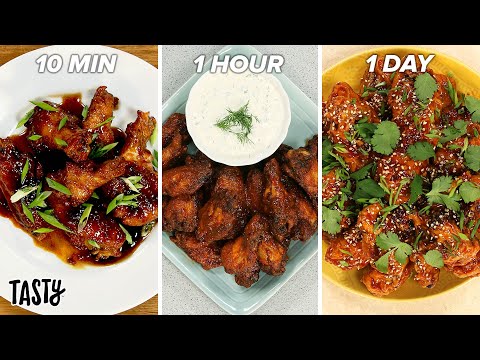 10-Minute Vs. 1-Hour Vs. 1-Day Chicken Wings ? Tasty