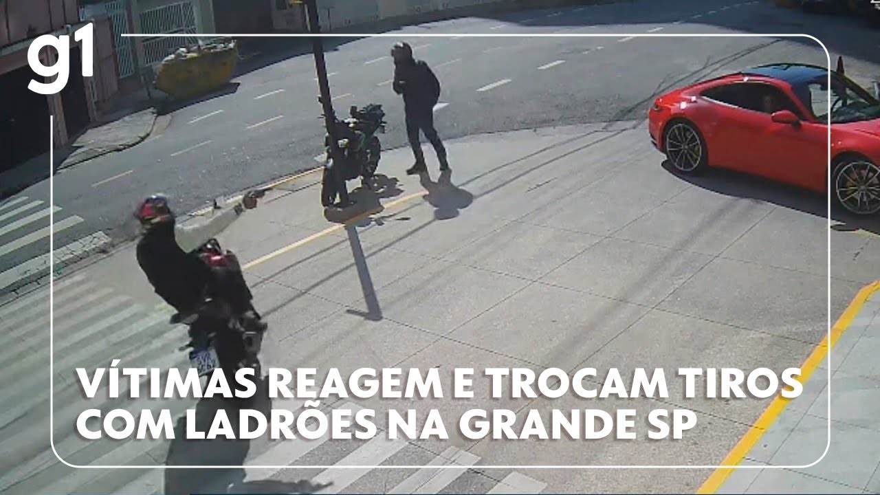Vítimas reagem a assaltos e trocam tiros com ladrões na Grande São Paulo g1
