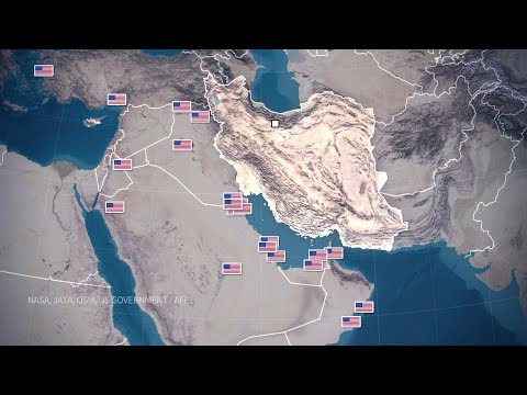 ANIMATED MAP: US military bases in the Middle East ZOOM | AFP Animé
