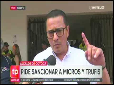 04102024   RAUL ALVIS   ALCALDE DE COTOCA PIDE A LA GOBERNACION SANCIONAR A MICROS Y TRUFIS   UNITEL