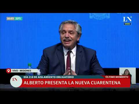 Cuarentena. Alberto Fernández: Seguiremos en las mismas condiciones en ocho provincias y el AMBA