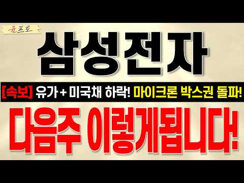 [삼성전자 주가전망 윤프로] 美 반도체 강세, 결국 유가 그리고 미국채 하락 <strong>영향</strong>! 다음주 중요 일정 체크!