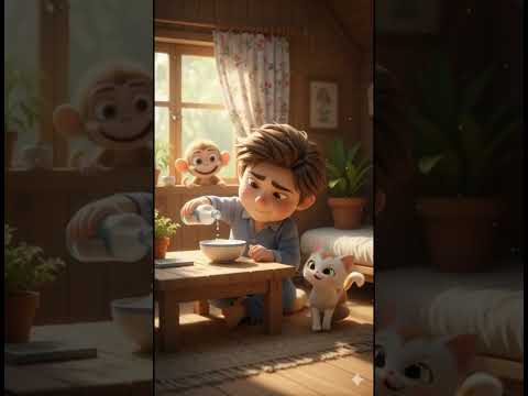 "3 Friends, 100 Laughs – Monkey, Cat & Human Comedy" #youtubeshorts #ai #cartoon #babymonkey #