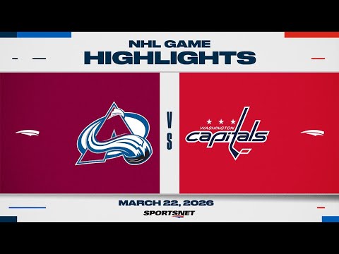 NHL Highlights | Avalanche vs. Capitals - March 22, 2026