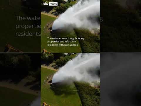 Gallons of water covers houses after pipe burst