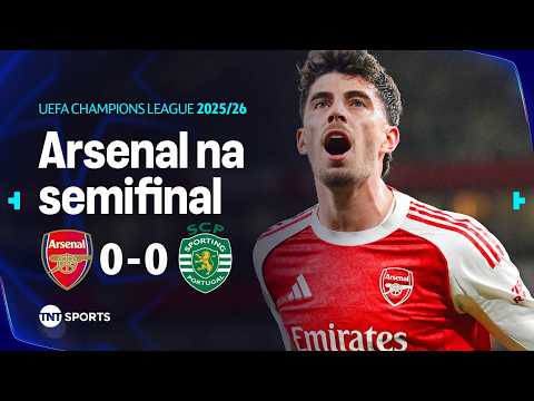 ARSENAL MANTÉM VANTAGEM E SE CLASSIFICA PRA SEMIFINAL DA CHAMPIONS! ARSENAL 0 X 0 SPORTING