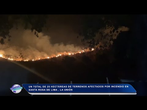Fuerte incendio en maleza seca en Santa Rosa de Lima, La Unión, empeora las condiciones climáticas.