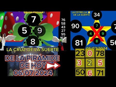 La cruz de la suerte 06 de Julio 2024,,| y la Piramide de hoy