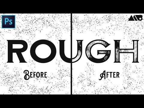 How to Brush Texture onto Type in Adobe Photoshop Tutorial