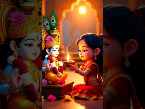 🚩“3D Cartoon Story | नन्ही राधा की कृष्ण भक्ति | Krishna Bhakti Short Film |🌺