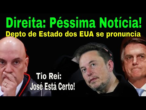 CACETADA! BOLSONARISTAS: PÉSSIMA NOTÍCIA VEM DOS EUA! ELEIÇÃO DESPOLITIZADA AJUDA QUEM? REI AVISA!