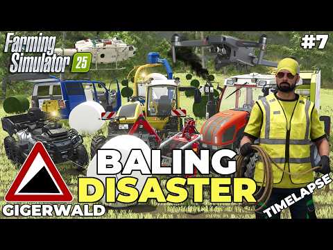 THIS SLOPE IS TOO STEEP! BALING DISASTER IN THE ALPS ⛰️🚜 | Swiss Alps | Farming Simulator 25 | EP 7