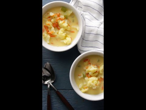 This cauliflower soup is easy to make and perfect for the cold season!  #shorts