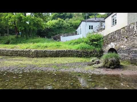 Old Mill Creek Dartmouth U.K. the stream flowing down to The River Dart,