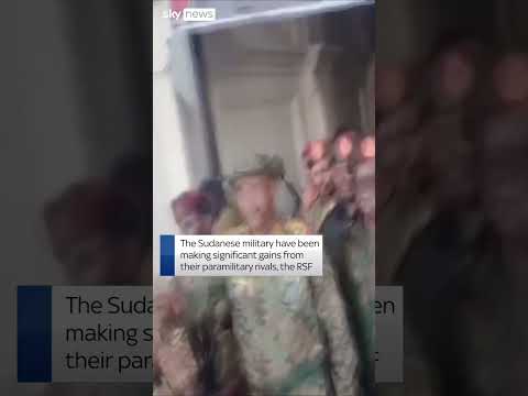Sudanese military in presidential palace