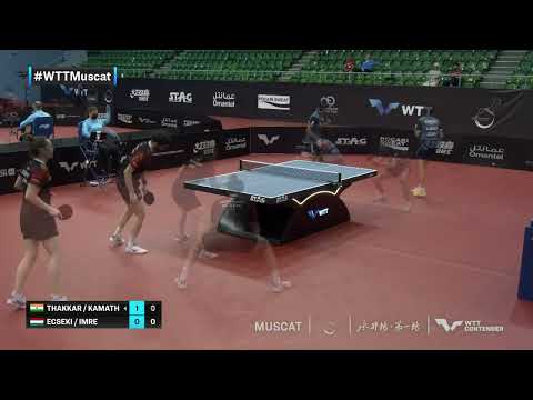 Table Tennis 🥍 Manav V. T./Archana G. K. vs Nandor E./Leila I. | XD | WTT Contender Muscat 2022 (SF)