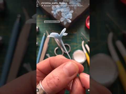 Making filler flowers , cold porcelain air dry clay