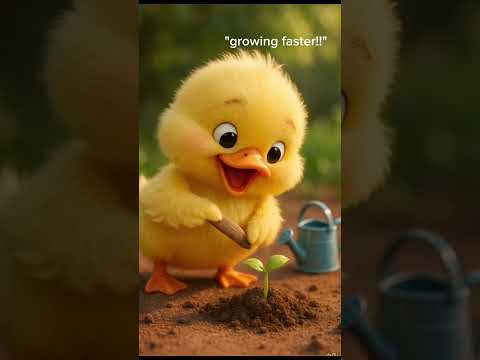 "Duckie’s Sunflower Surprise"#shorts #cuteanimals #duckshorts #babyducks #viralshorts #planting