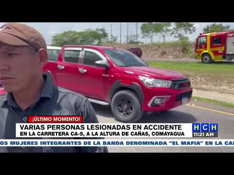 Varias personas heridas, deja colisión múltiple en Cañas, Comayagua