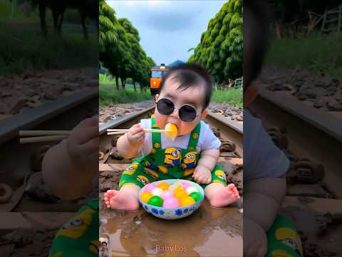 ❤️ Evolution of Baby: Train Meets on Baby for Food Eating #cat #cute #love #shorts BabyLos 113