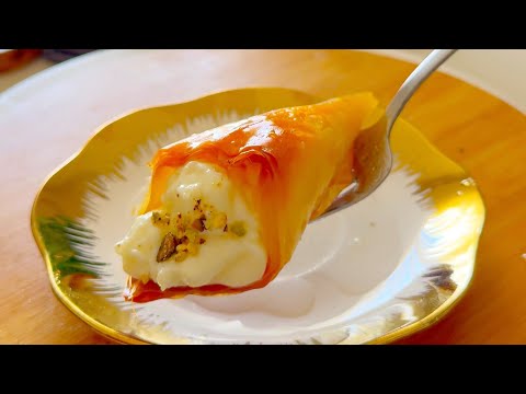 قمع الجلاش بالقشطة👏حرفياً من جمال طعمها كررتها اكثر من مره..تجنن لعشاق القرمشة