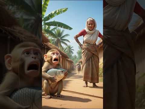 poor baby monkey curio kids corner 😭 Fish story ❤️