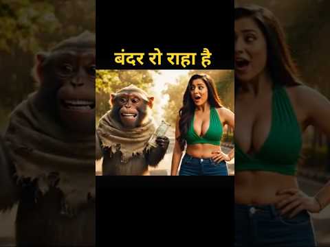 "Pagli! Isi Ke Liye Ro Raha Tha 😅🐒 | Funny Monkey Short"