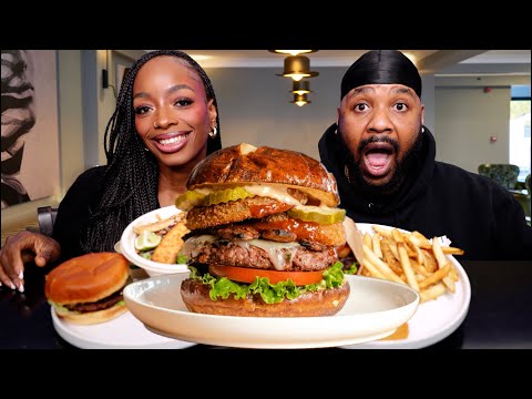 VEGGIE GRILL MAVERICK BURGER | MUKBANG