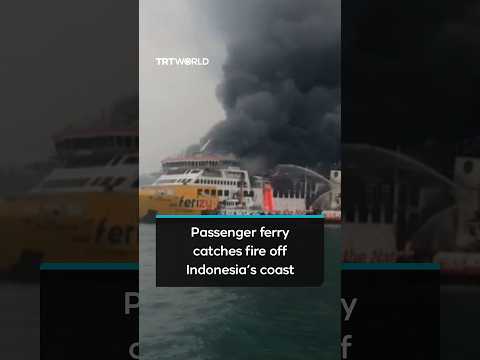 Passenger ferry catches fire off Indonesia’s coast