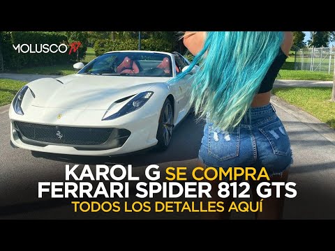 Karol G se compra Spider 812 GTS del 2021, de la Ferrari. Imágenes aquí