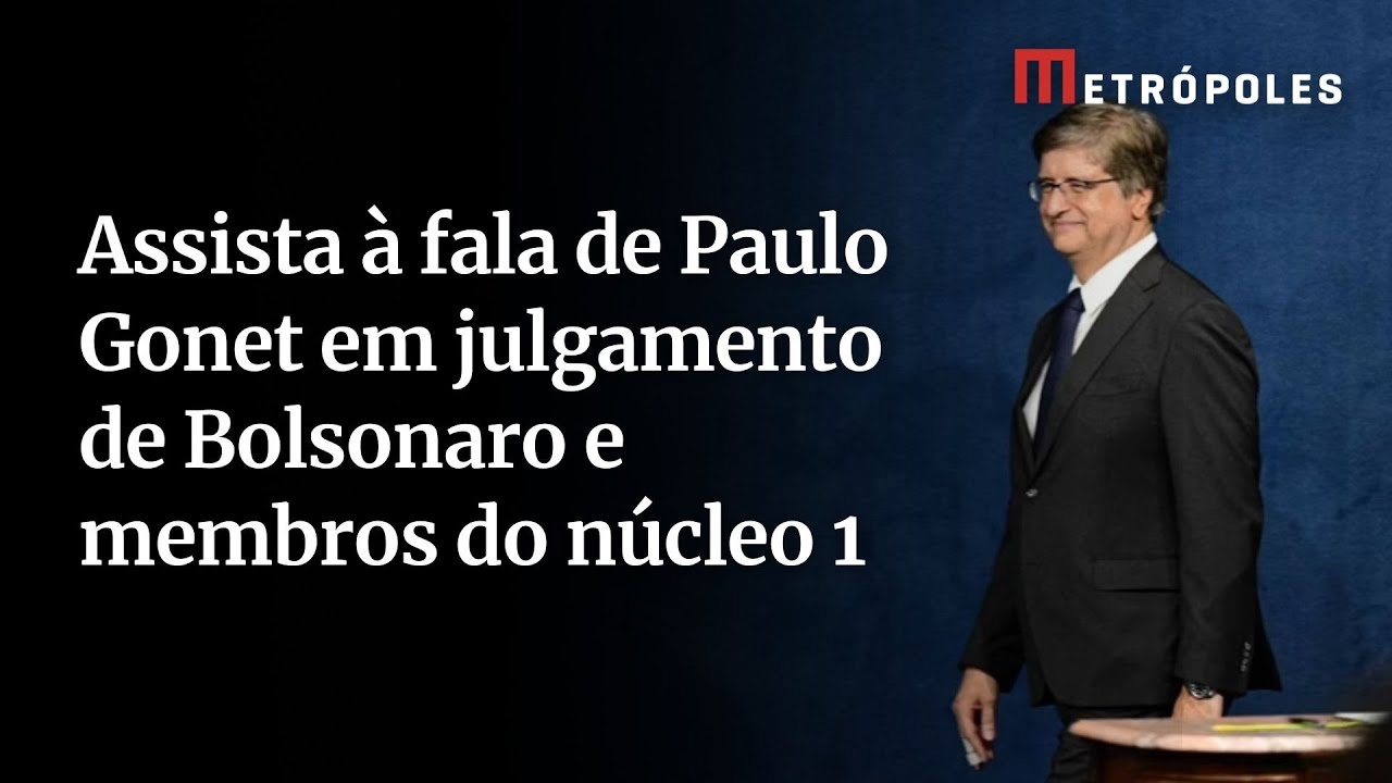 Assista a fala completa de Paulo Gonet em julgamento de Bolsonaro e membros do Núcleo 1