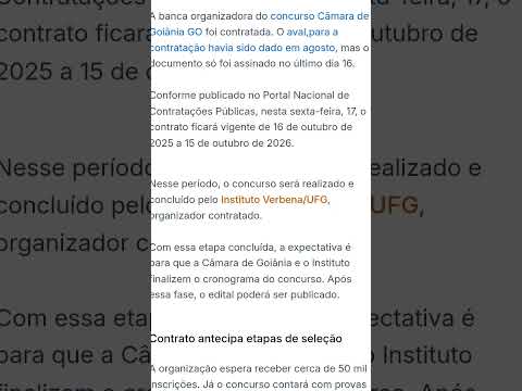 #CÂMARA DE GOIÂNIA - BANCA DEFINIDA#