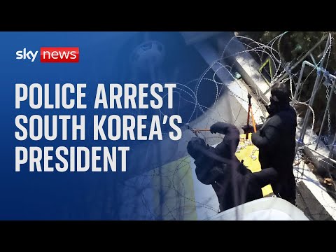 Police climb barricades to arrest South Korea's President Yoon Suk Yeol